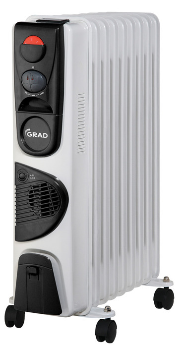 Oljeradiator m/fläkt 2000W Grad